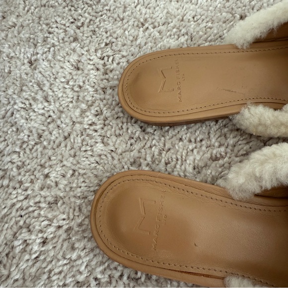 Marc Fisher Genuine Shearling Leather Mule - Picture 4 of 7